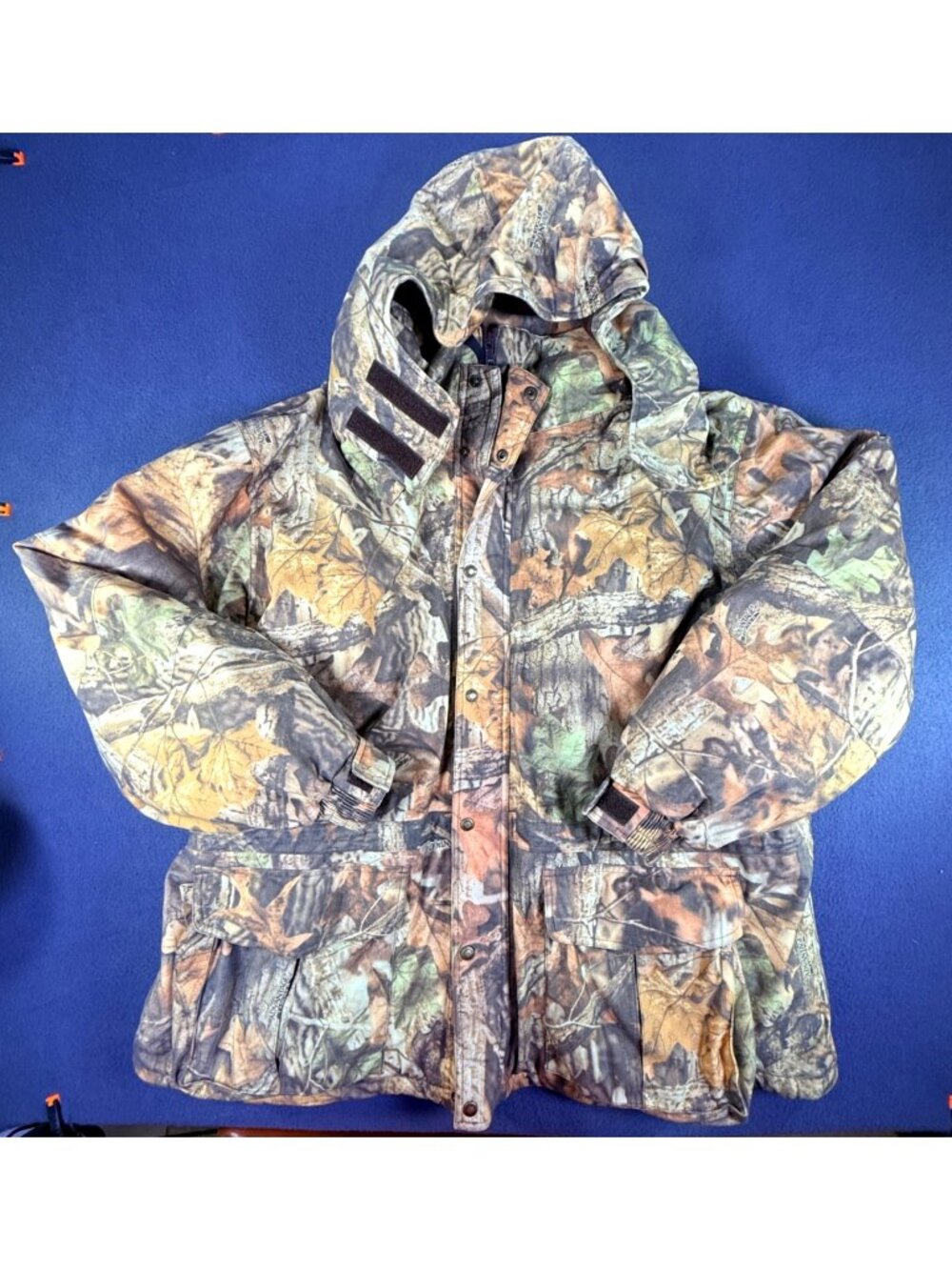 VTG Cabelas Dry Plus Insulated Over sized Camo Hunting Jacket/Hood Mens 3XL EUC